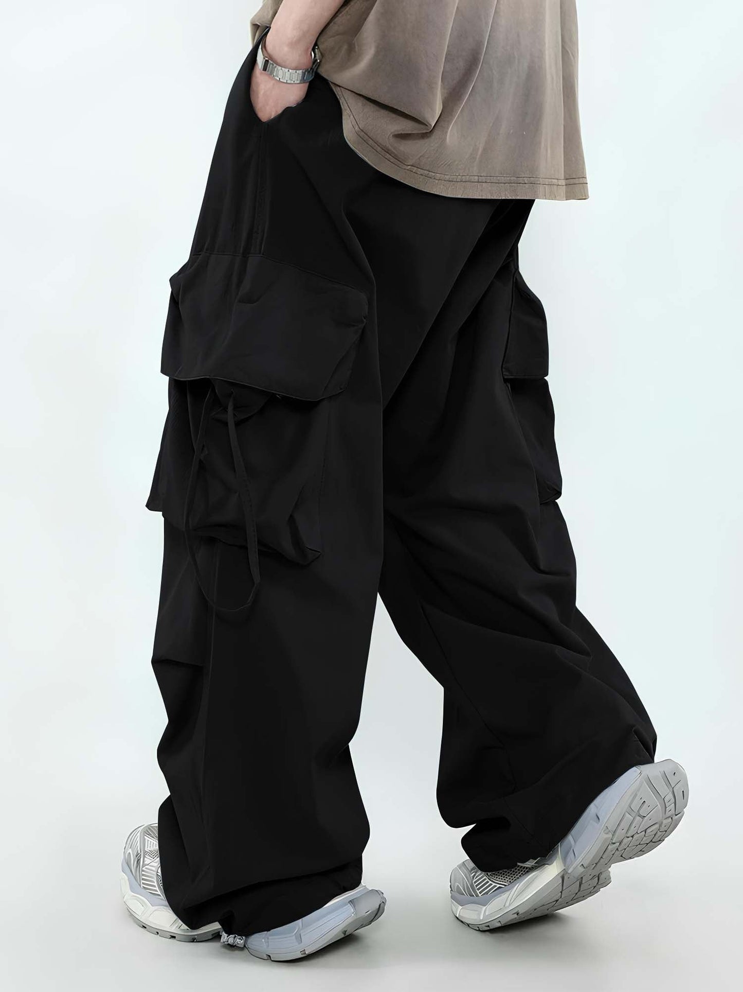 Parachute Umbrella Pocket Black Cargo