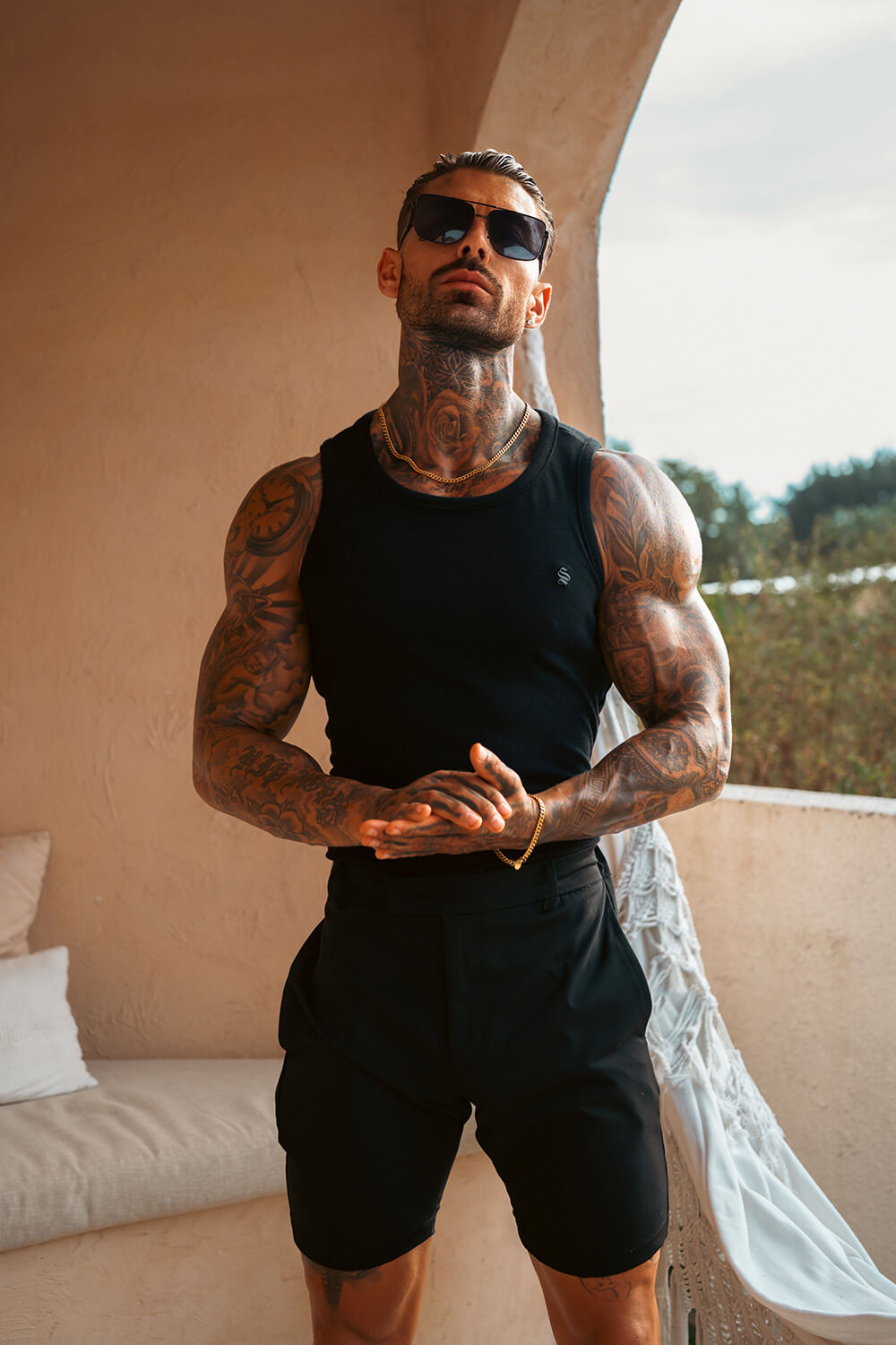 Ravello Tailored Shorts - Black