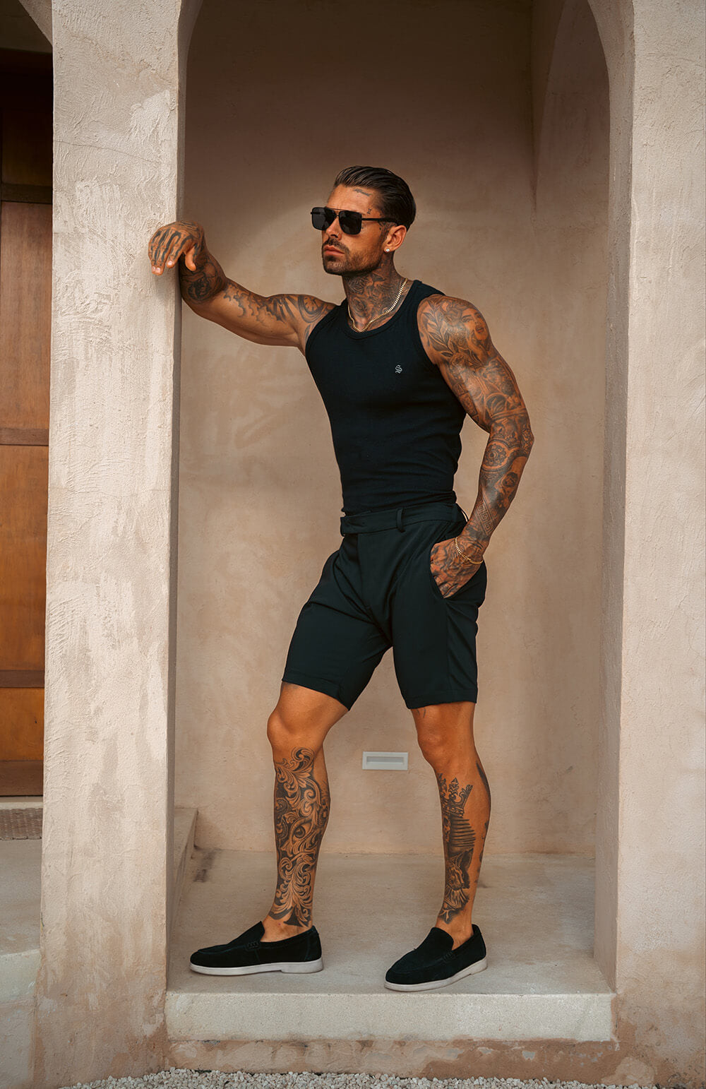 Ravello Tailored Shorts - Black