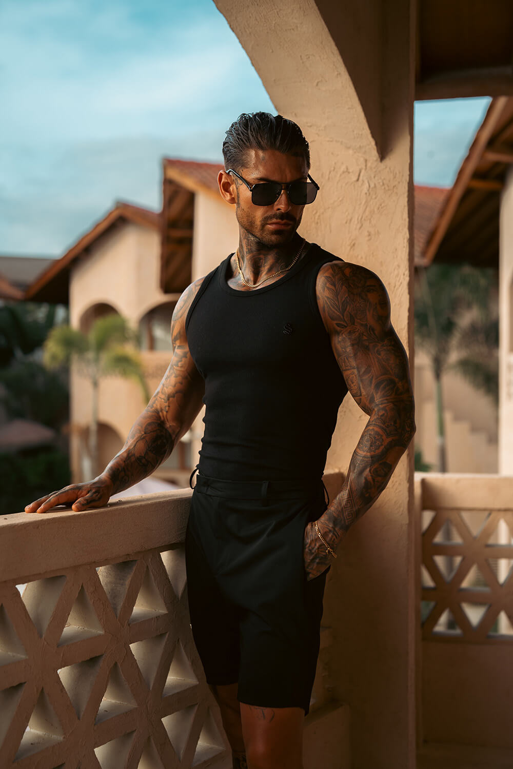 Ravello Tailored Shorts - Black