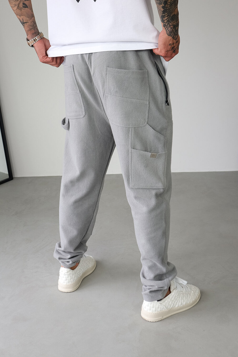 Brushed Carpenter Joggers - Grey