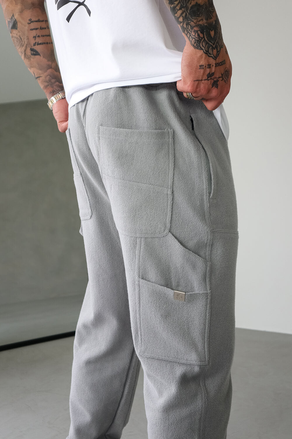 Brushed Carpenter Joggers - Grey