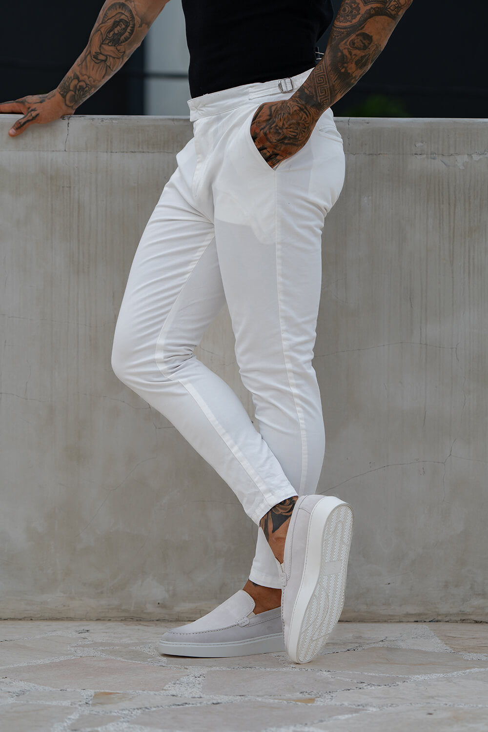 Sanremo Chinos - White
