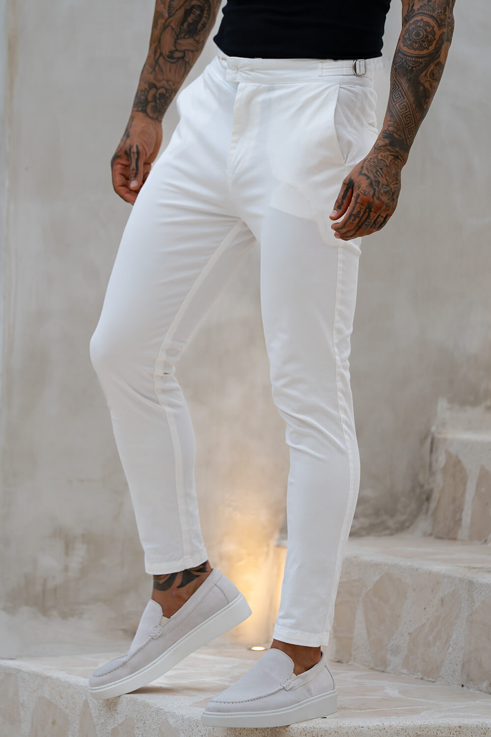 Sanremo Chinos - White