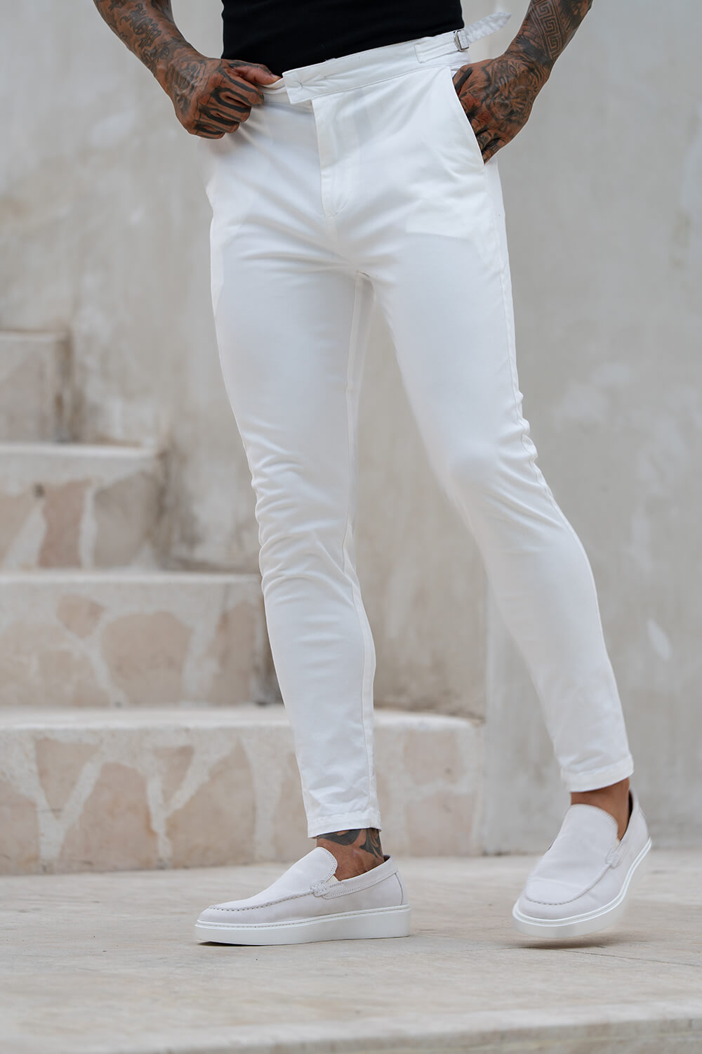 Sanremo Chinos - White