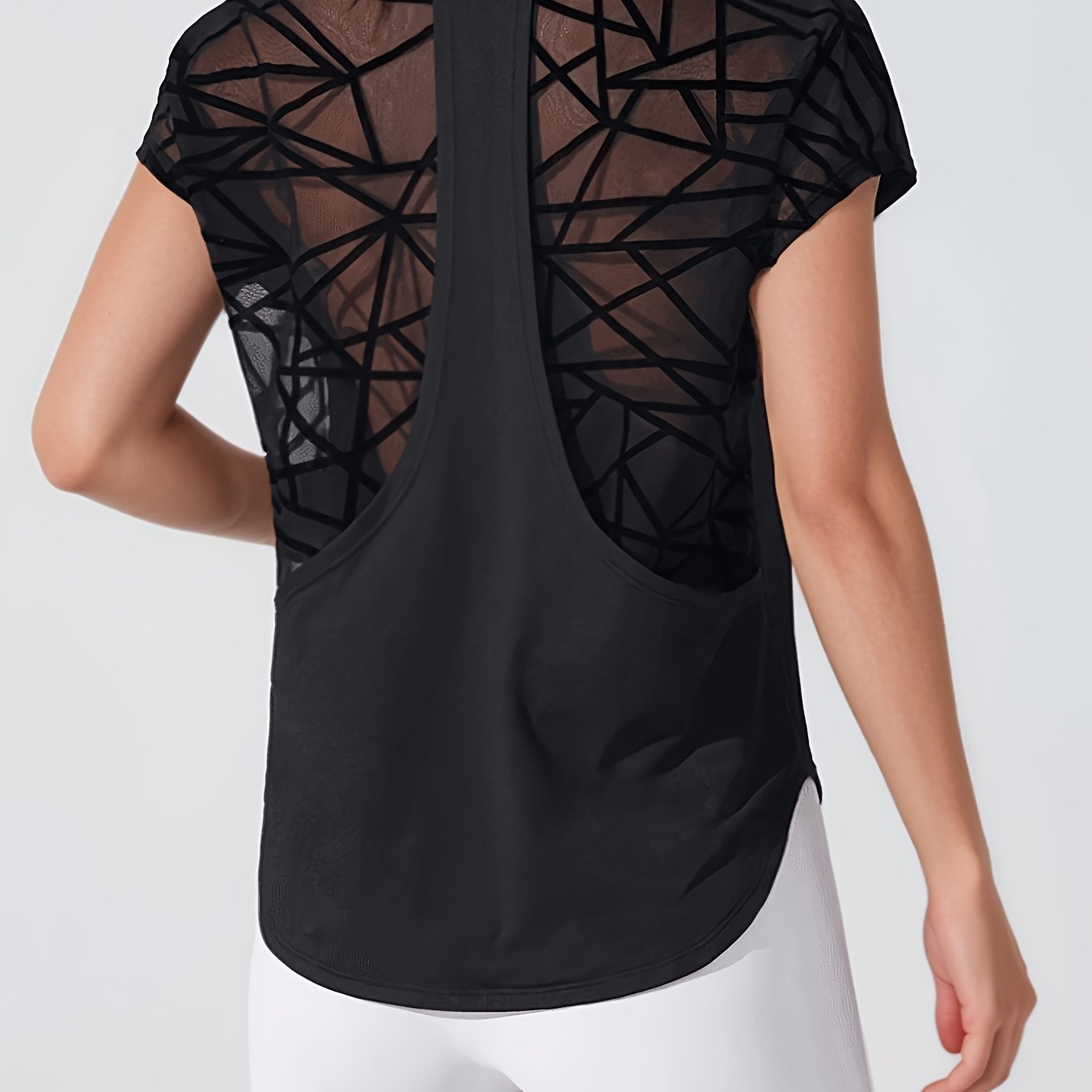 Short-sleeve Loose-fit Drop-shoulder Sport Yoga Top