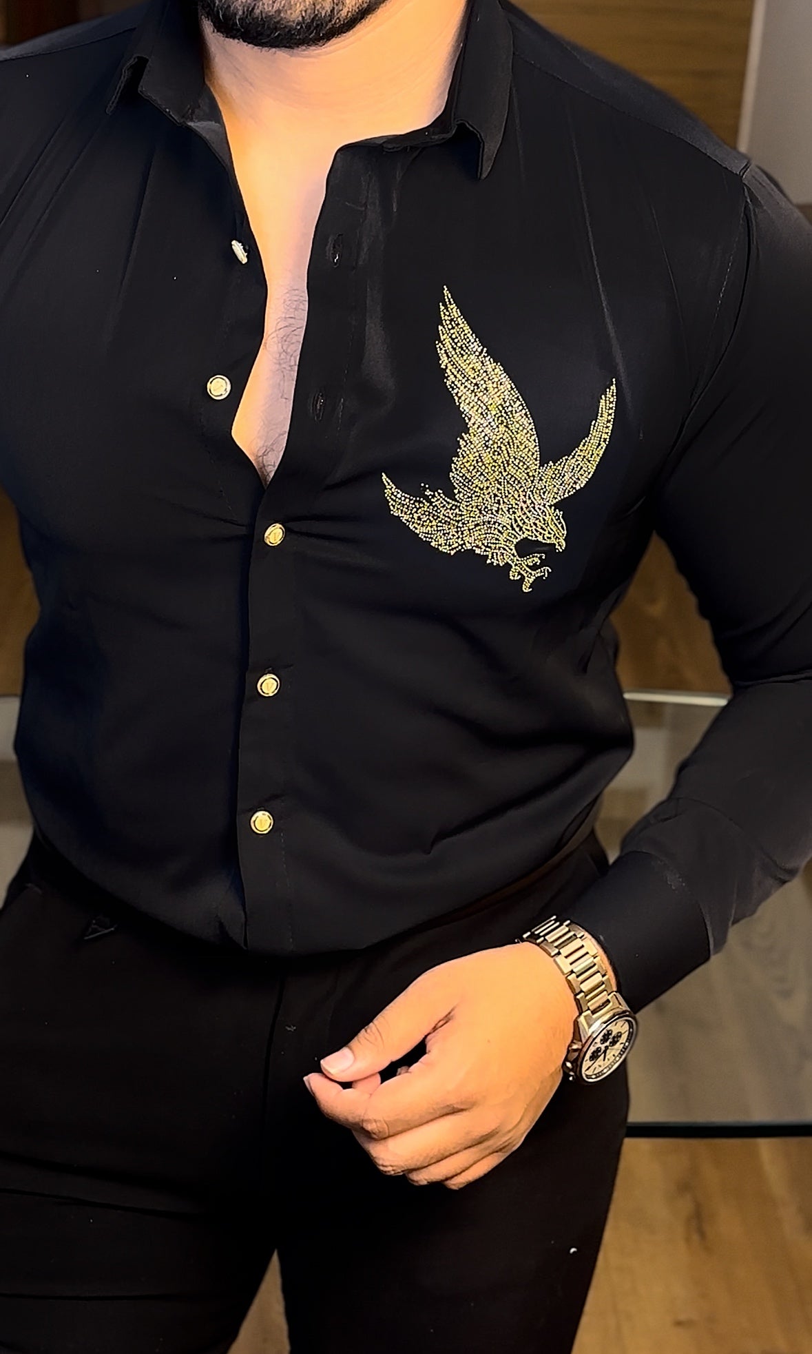 Eagle Japanese Lycra Shirt - Black