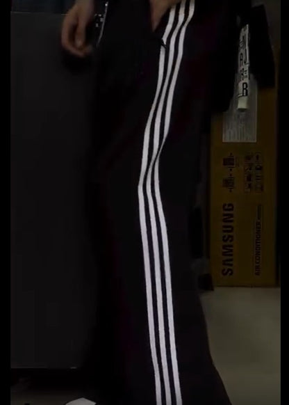 White stripes track pants | premium| Black
