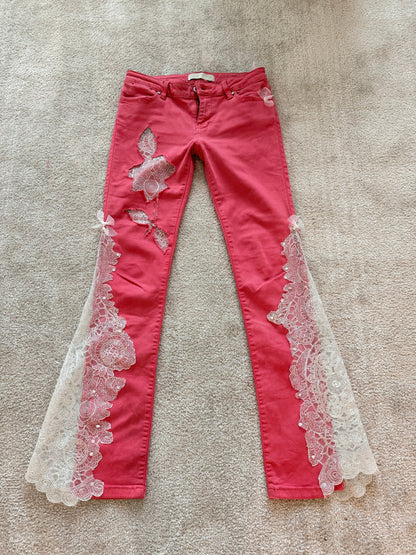 Lace jeans