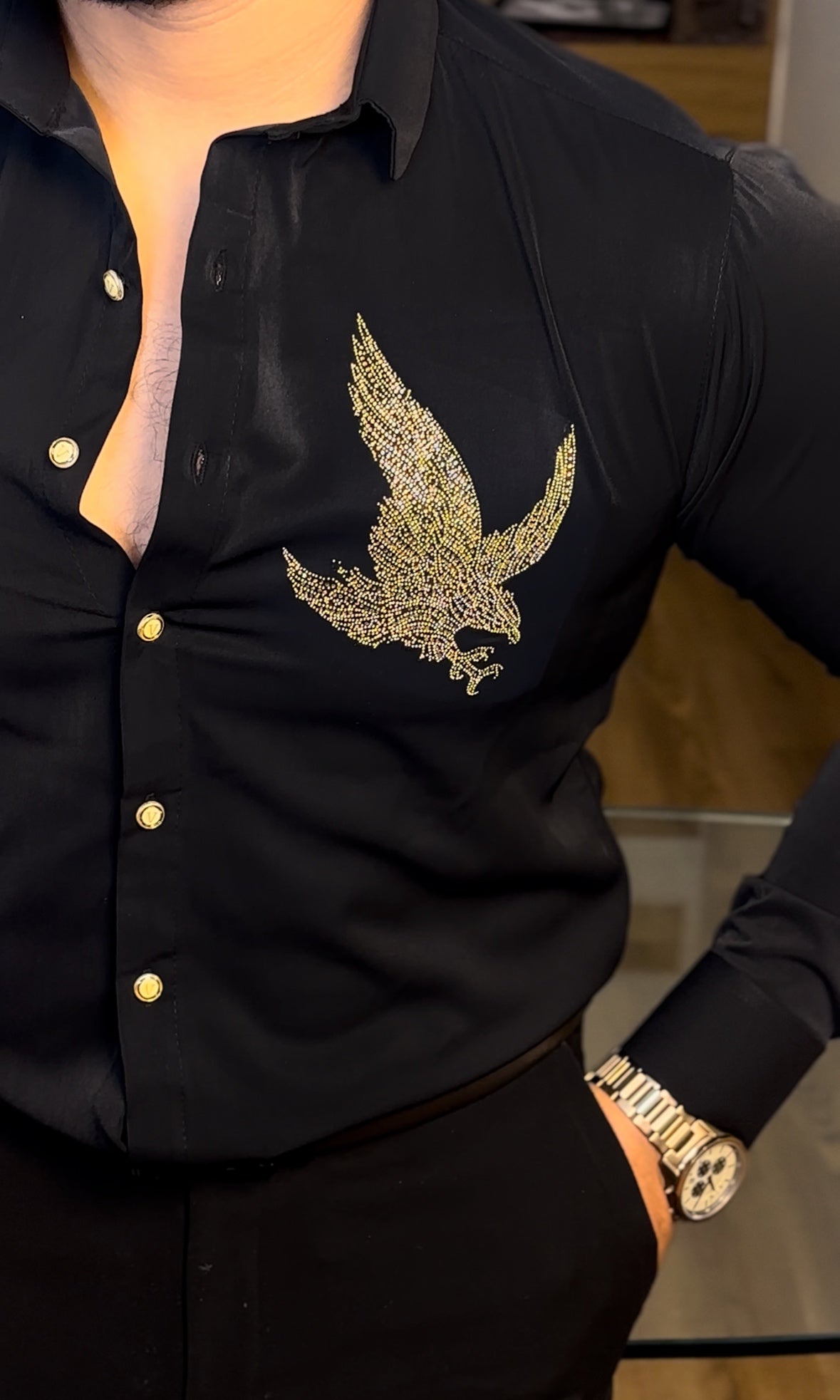 Eagle Japanese Lycra Shirt - Black