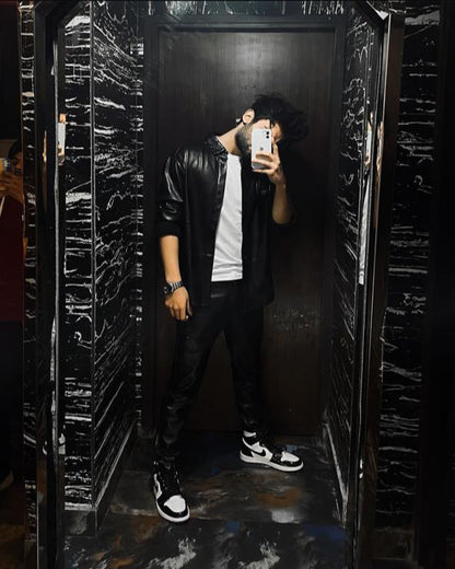 Leather Lycra Shirt - Black