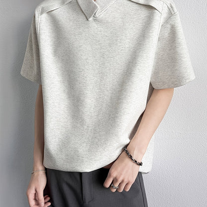 Men'S Stylish Short-Sleeve T-Shirt with a Patchwork Design in Summer Collection