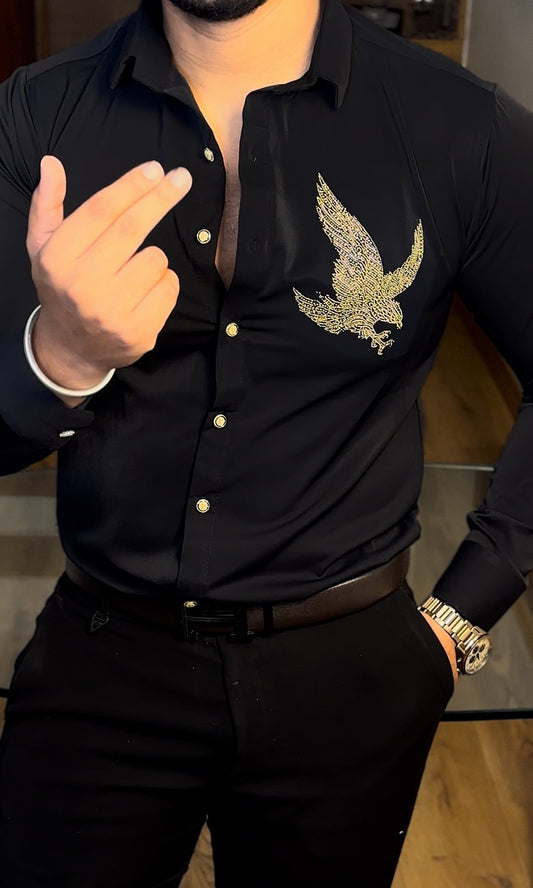 Eagle Japanese Lycra Shirt - Black