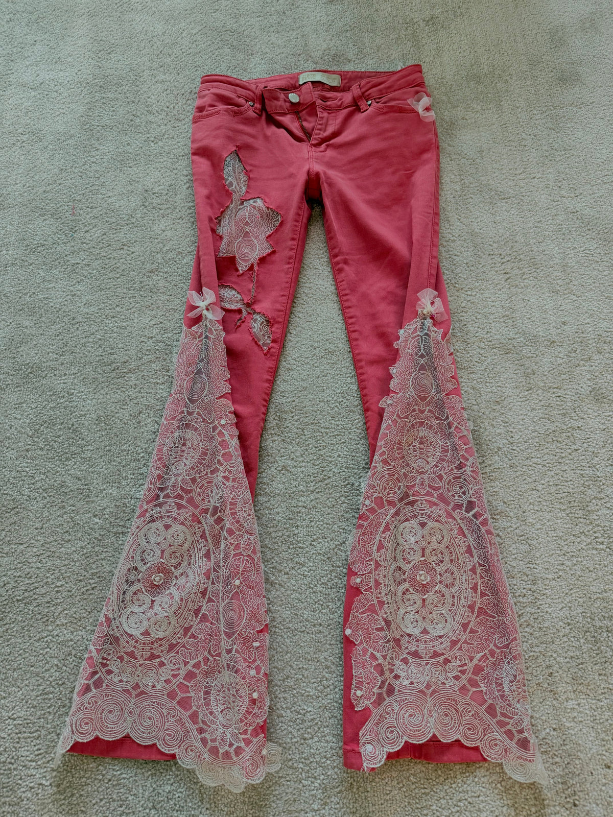 Lace jeans