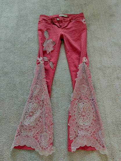 Lace jeans