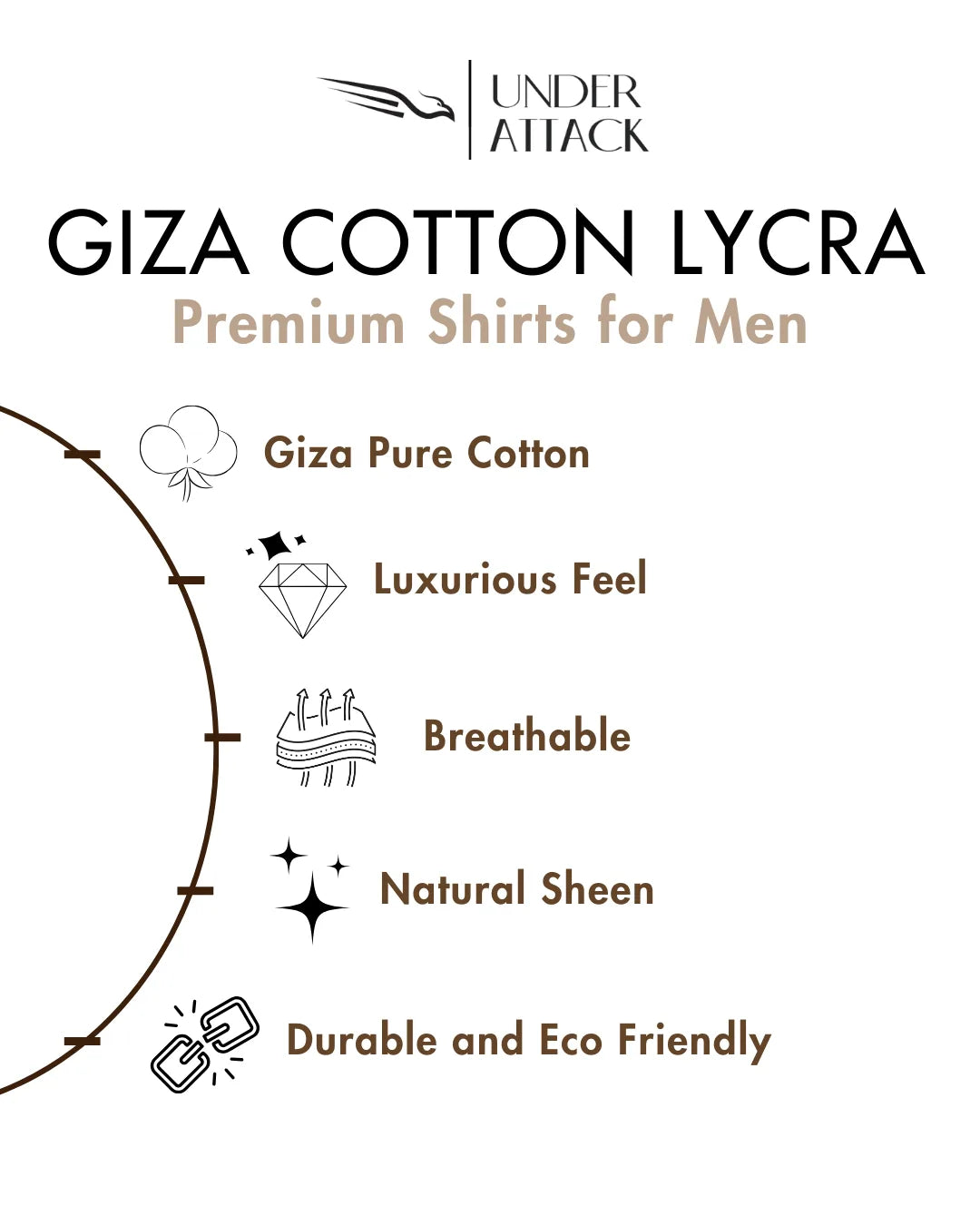 Dragon Giza Cotton Lycra Shirt - White
