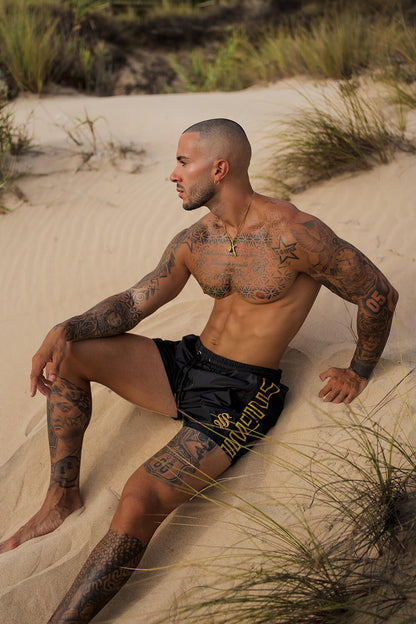 Icon Band Swim Shorts - Black