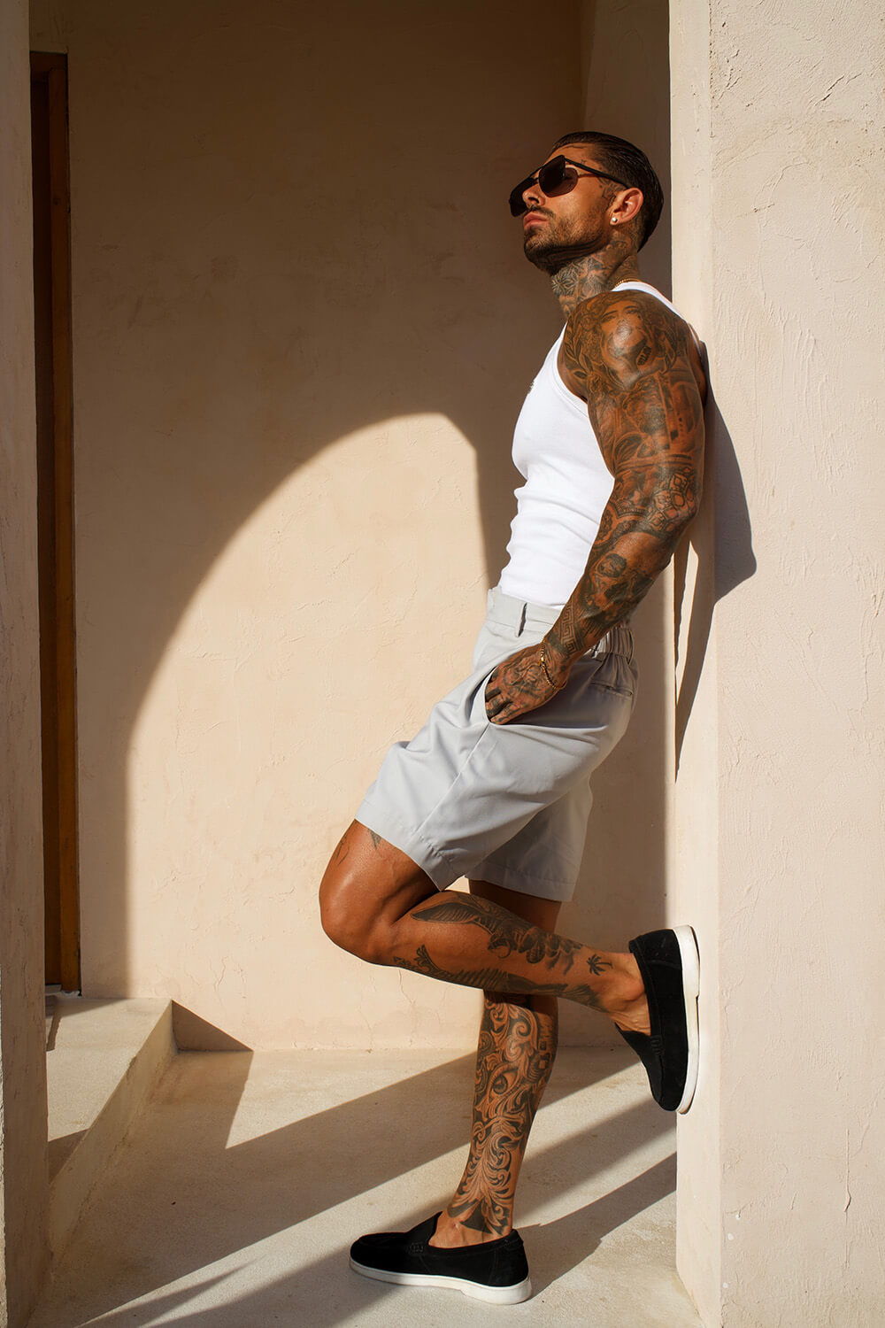 Ravello Tailored Shorts - Grey