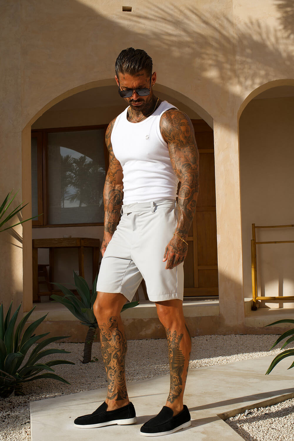 Ravello Tailored Shorts - Grey