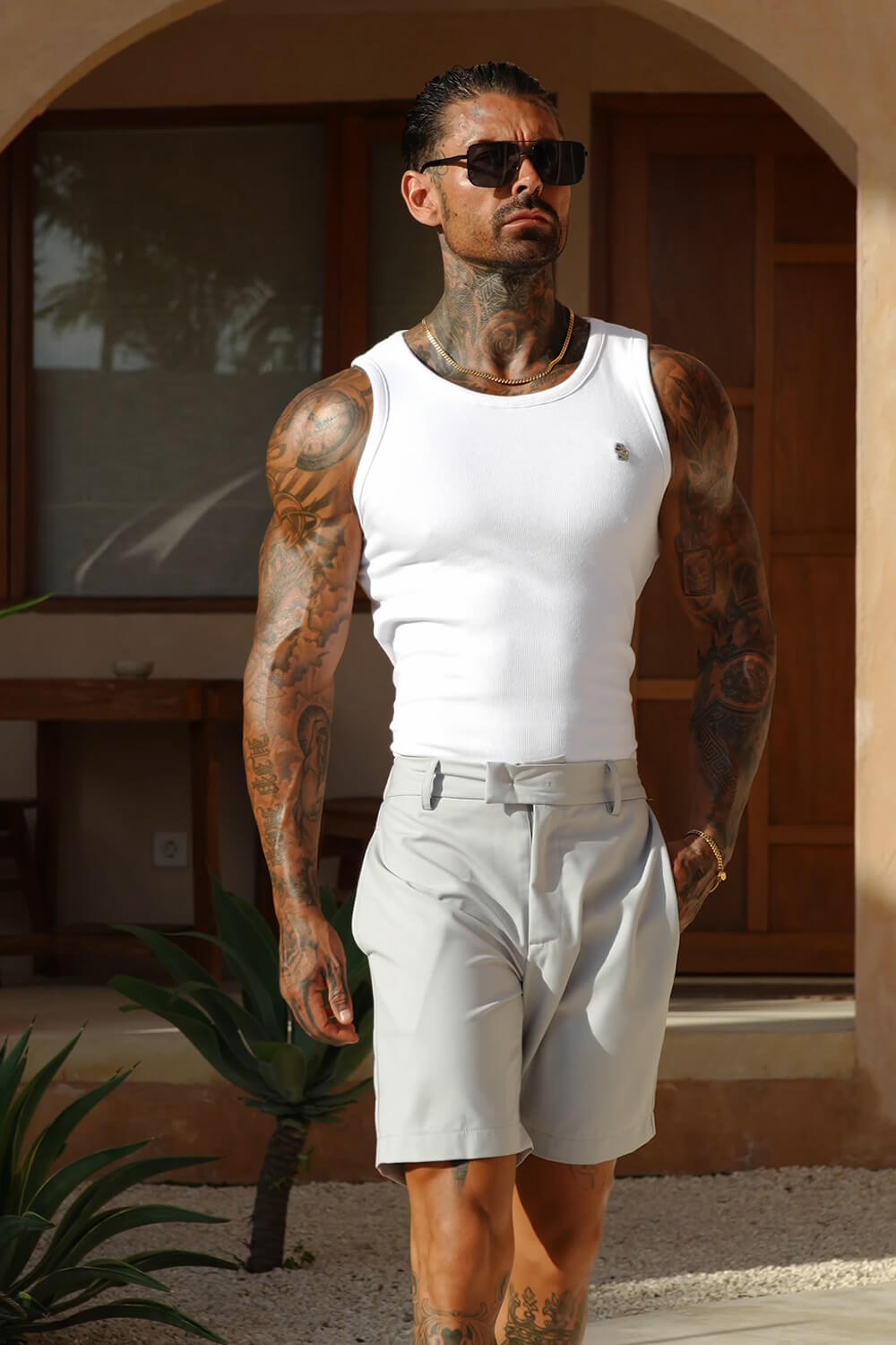 Ravello Tailored Shorts - Grey