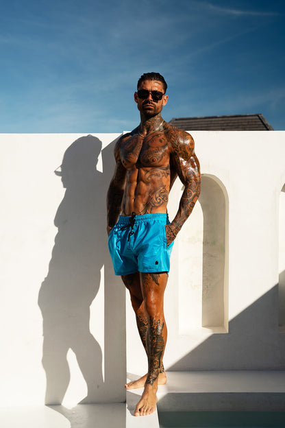 Emblem Swim Shorts - Electric Blue
