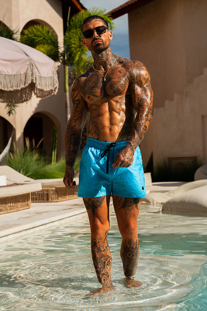 Emblem Swim Shorts - Electric Blue