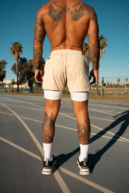 Venom 365 Shorts - Sand/White