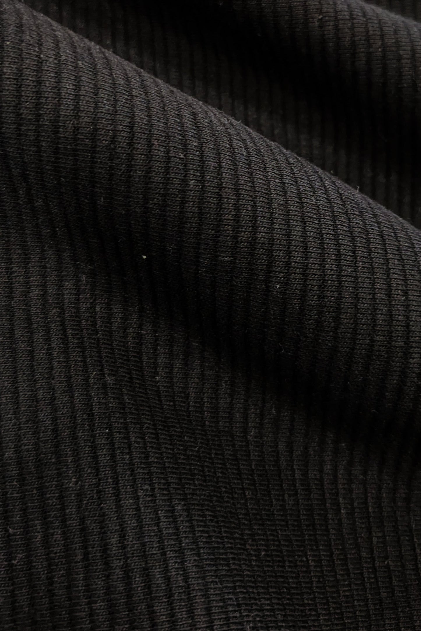 Cord Knit Textured Black Baggy Fit Cargo