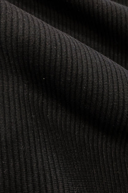 Cord Knit Textured Black Baggy Fit Cargo
