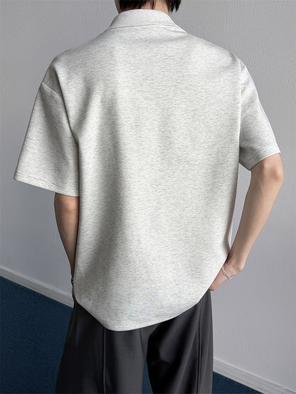 Men'S Stylish Short-Sleeve T-Shirt with a Patchwork Design in Summer Collection