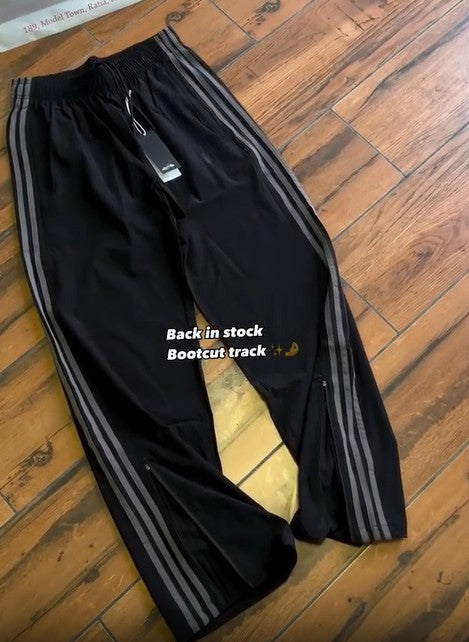 Grey Stripes Bootcut track pants | premium|