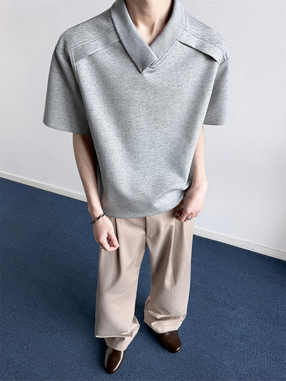 Men'S Stylish Short-Sleeve T-Shirt with a Patchwork Design in Summer Collection